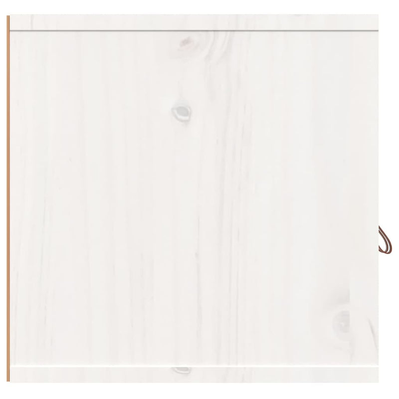 Wandschrank Weiß 60x30x30 cm Massivholz Kiefer
