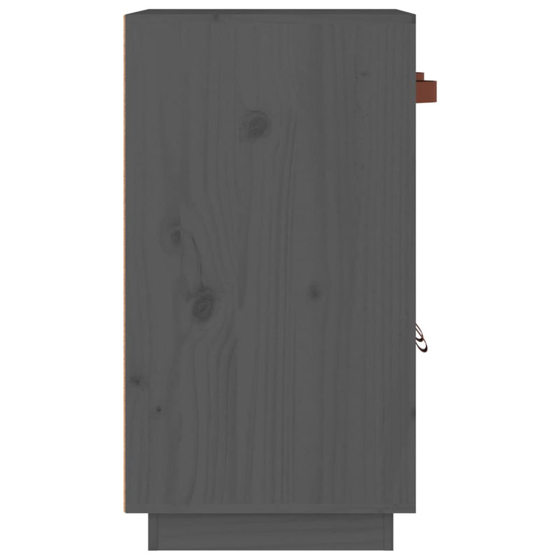 Sideboard Grau 65,5x40x75 cm Massivholz Kiefer