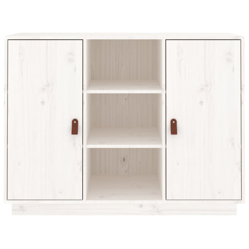 Sideboard Weiß 100x40x75 cm Massivholz Kiefer