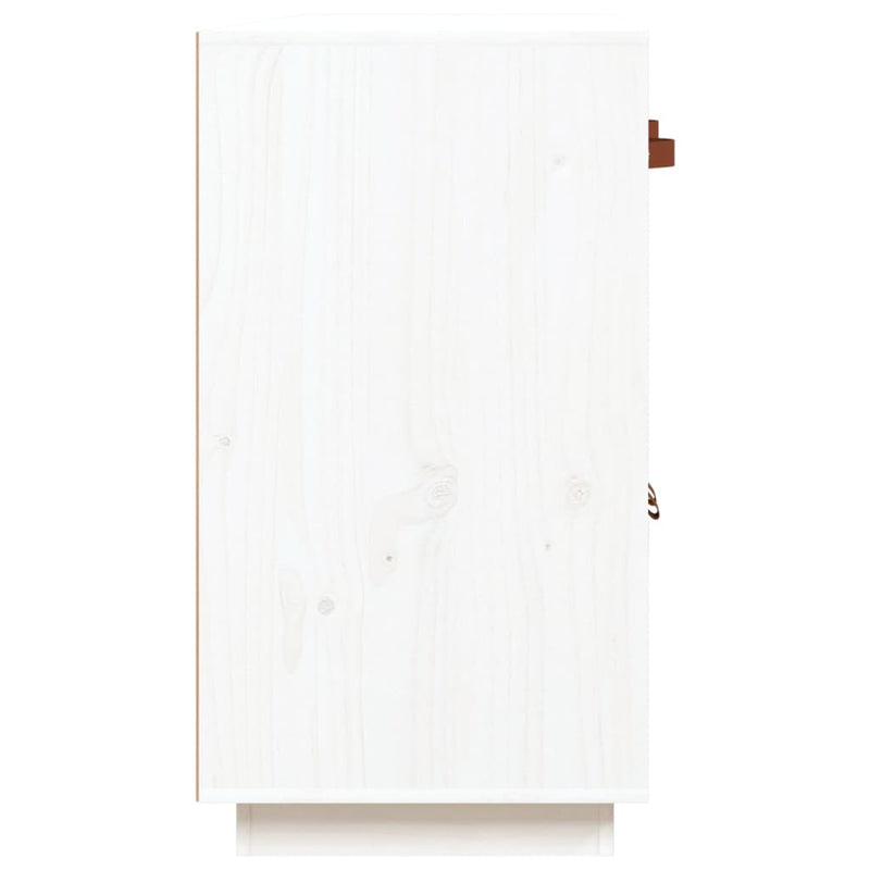 Sideboard Weiß 98,5x40x75 cm Massivholz Kiefer