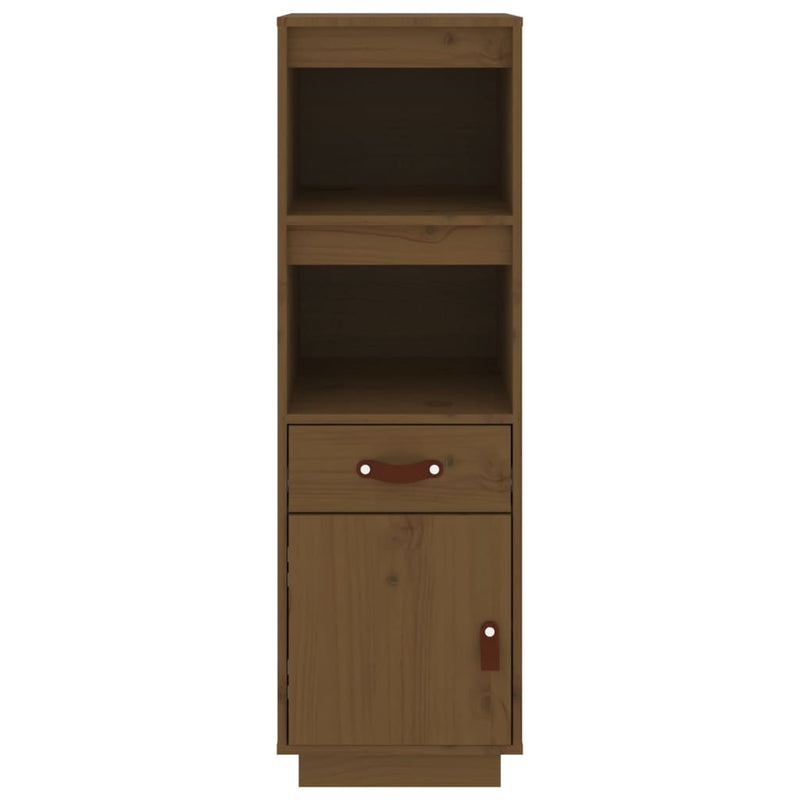 Highboard Honigbraun 34x40x108,5 cm Massivholz Kiefer