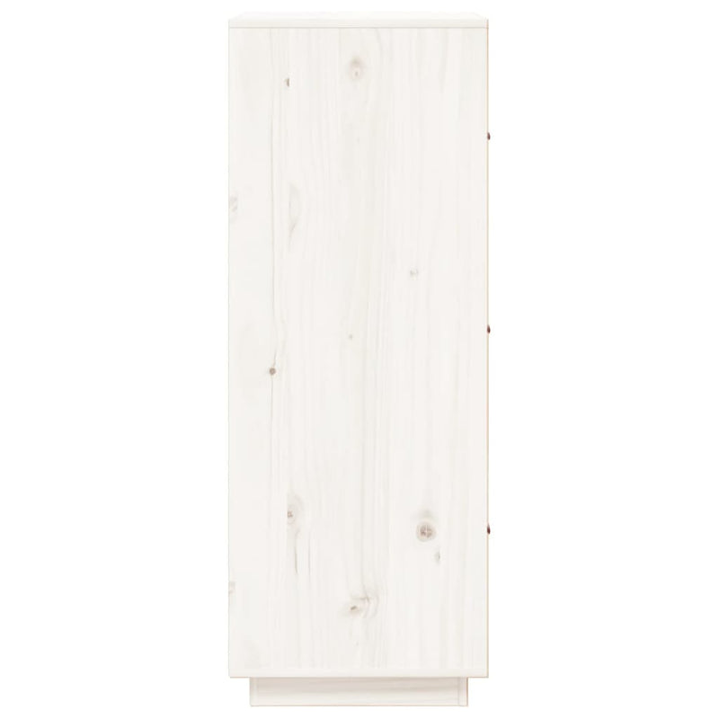 Highboard Weiß 34x40x108,5 cm Massivholz Kiefer