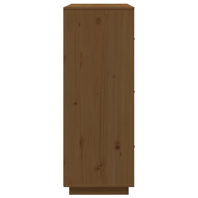 Highboard Honigbraun 67x40x108,5 cm Massivholz Kiefer