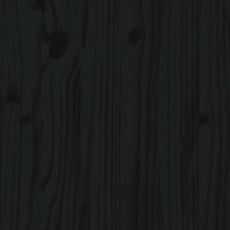 Couchtisch Schwarz 80x40x35 cm Massivholz Kiefer