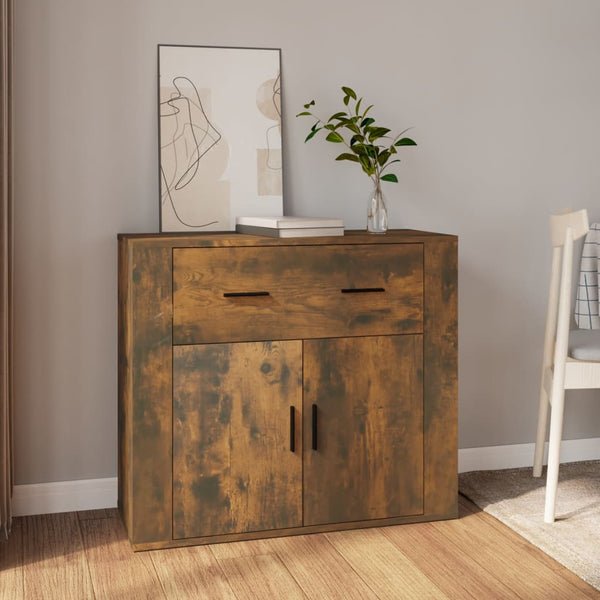 Sideboard Räuchereiche 80x33x70 cm Holzwerkstoff