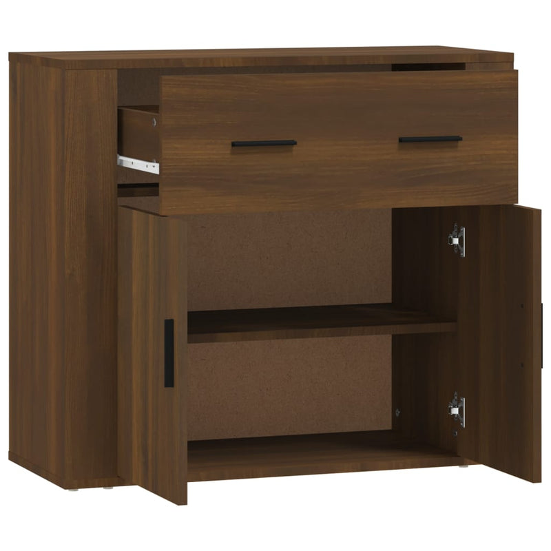 Sideboard Braun Eichen-Optik 80x33x70 cm Holzwerkstoff