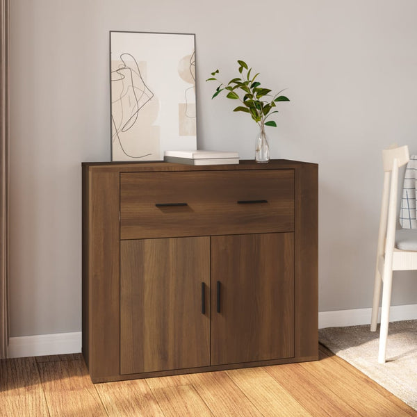 Sideboard Braun Eichen-Optik 80x33x70 cm Holzwerkstoff