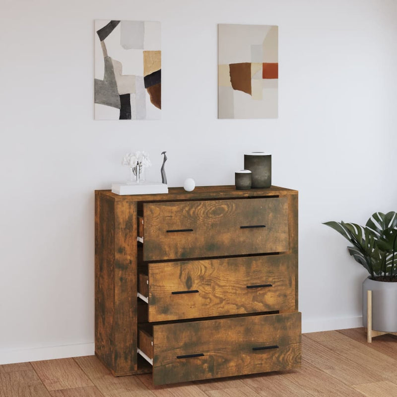 Sideboard Räuchereiche 80x33x70 cm Holzwerkstoff