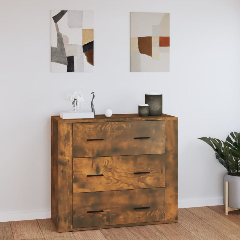 Sideboard Räuchereiche 80x33x70 cm Holzwerkstoff