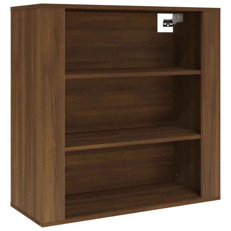 Wandschrank Braun Eichen-Optik 80x33x80 cm Holzwerkstoff