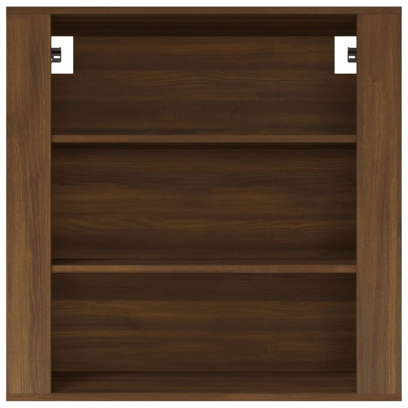 Wandschrank Braun Eichen-Optik 80x33x80 cm Holzwerkstoff