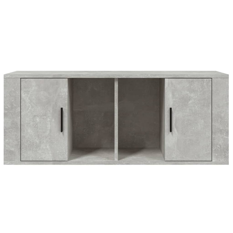 TV-Schrank Betongrau 100x35x40 cm Holzwerkstoff