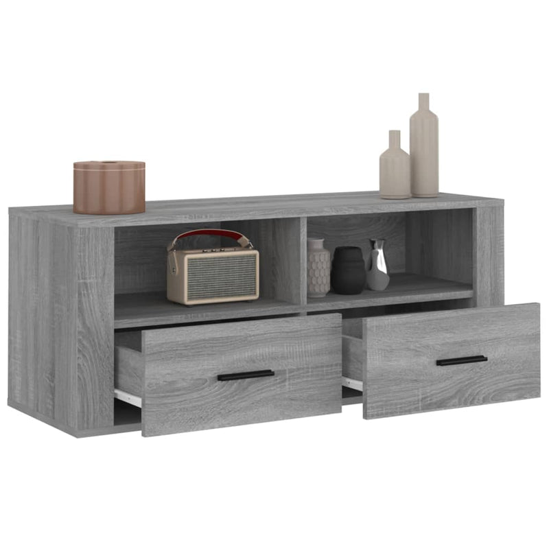 TV-Schrank Grau Sonoma 100x35x40 cm Holzwerkstoff