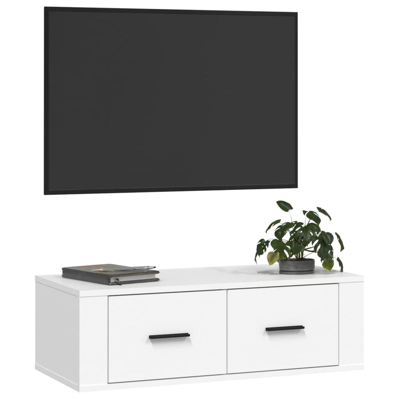 TV-Wandschrank Weiß 80x36x25 cm Holzwerkstoff