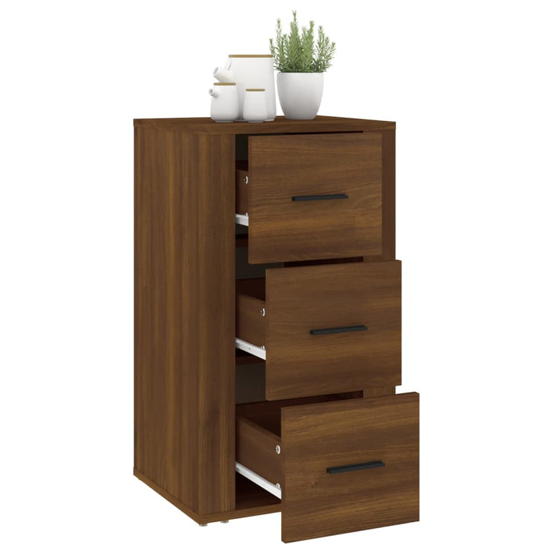 Sideboard Braun Eichen-Optik 40x33x70 cm Holzwerkstoff