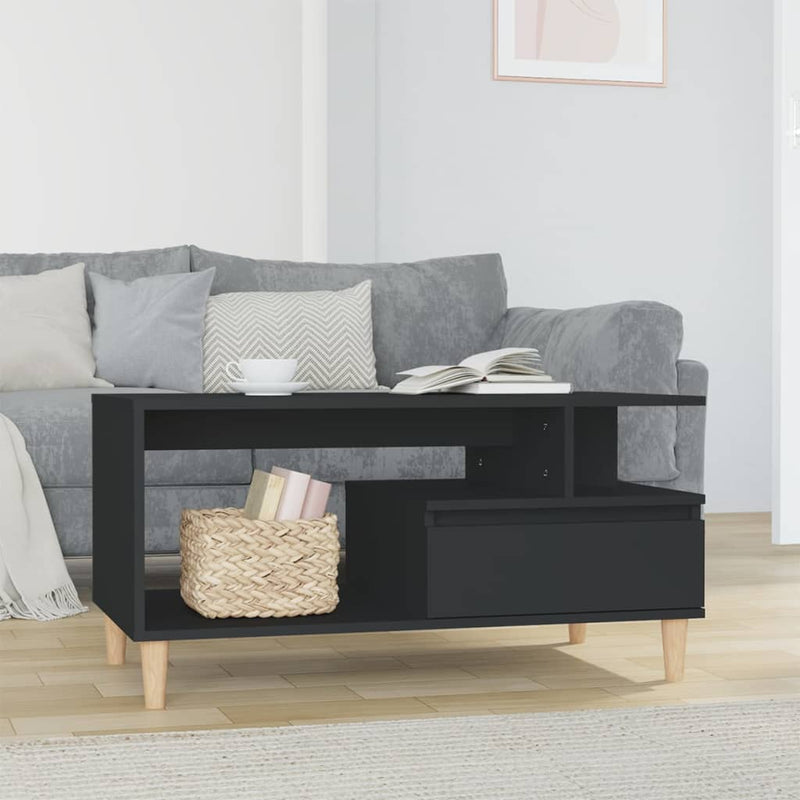 Couchtisch Schwarz 90x49x45 cm Holzwerkstoff