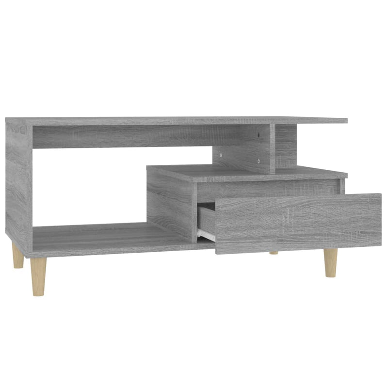 Couchtisch Grau Sonoma 90x49x45 cm Holzwerkstoff