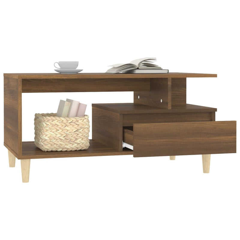 Couchtisch Braun Eichen-Optik 90x49x45 cm Holzwerkstoff