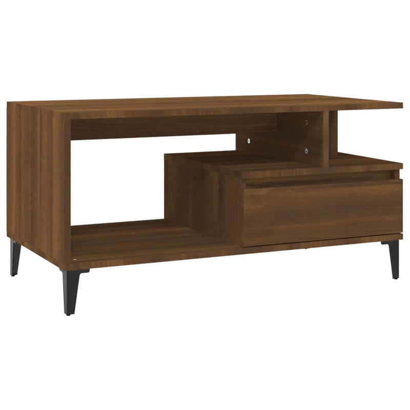 Couchtisch Braun Eichen-Optik 90x49x45 cm Holzwerkstoff