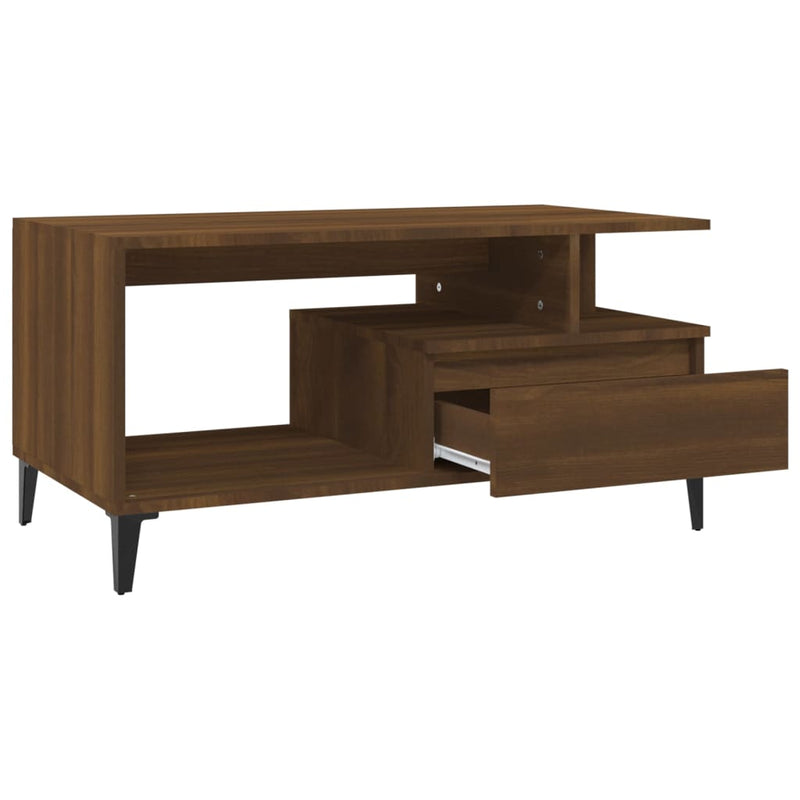 Couchtisch Braun Eichen-Optik 90x49x45 cm Holzwerkstoff