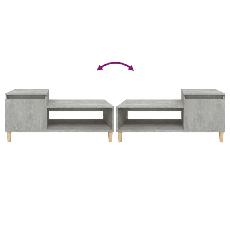 Couchtisch Betongrau 100x50x45 cm Holzwerkstoff