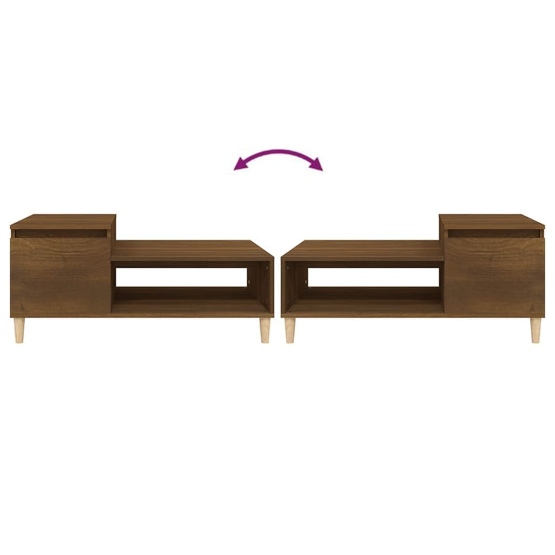 Couchtisch Braun Eichen-Optik 100x50x45 cm Holzwerkstoff