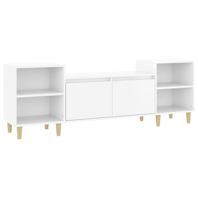 TV-Schrank Hochglanz-Weiß 160x35x55 cm Holzwerkstoff