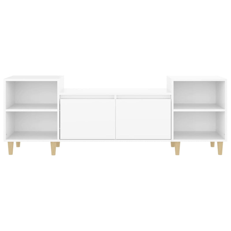 TV-Schrank Hochglanz-Weiß 160x35x55 cm Holzwerkstoff