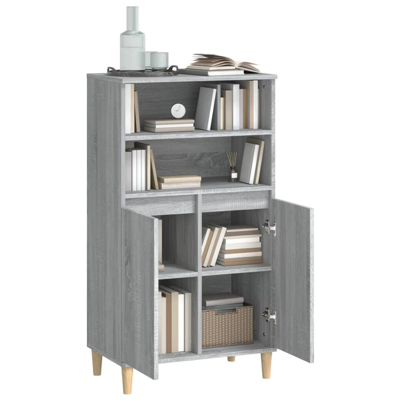 Highboard Grau Sonoma 60x36x110 cm Holzwerkstoff