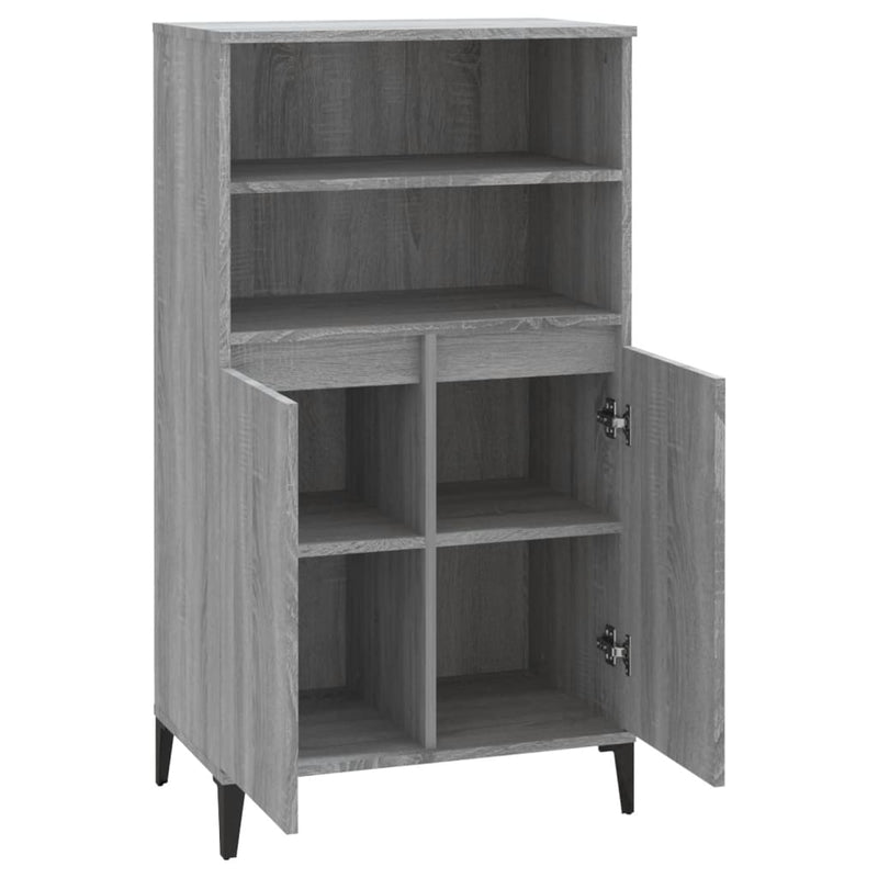 Highboard Grau Sonoma 60x36x110 cm Holzwerkstoff