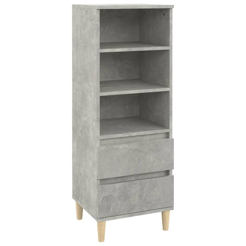 Highboard Betongrau 40x36x110 cm Holzwerkstoff