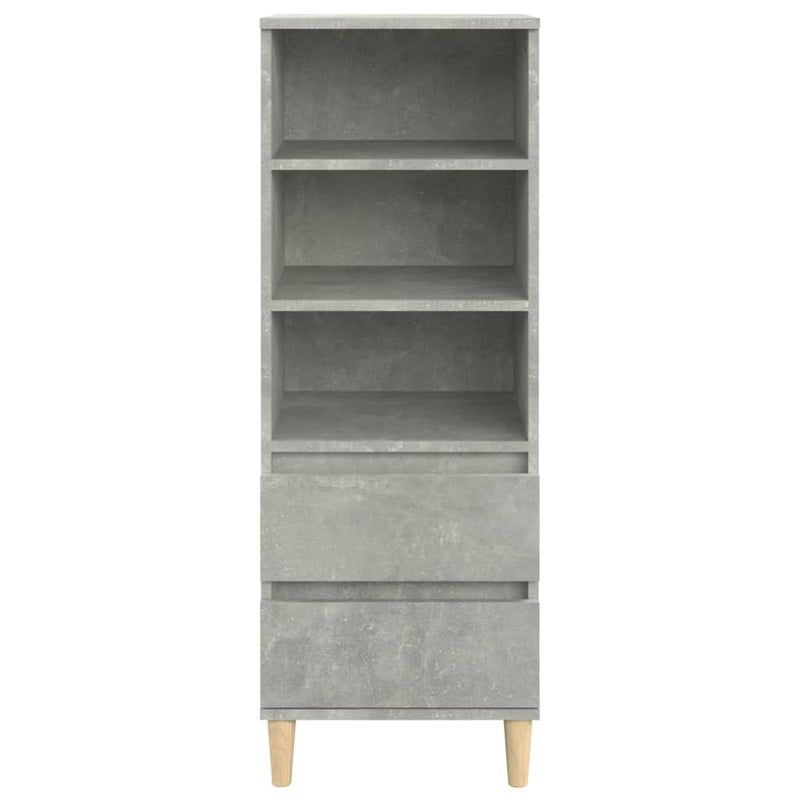 Highboard Betongrau 40x36x110 cm Holzwerkstoff