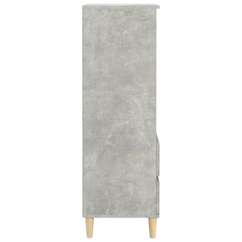 Highboard Betongrau 40x36x110 cm Holzwerkstoff