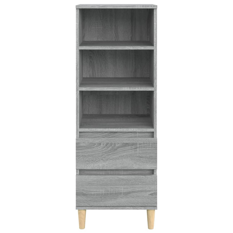 Highboard Grau Sonoma 40x36x110 cm Holzwerkstoff