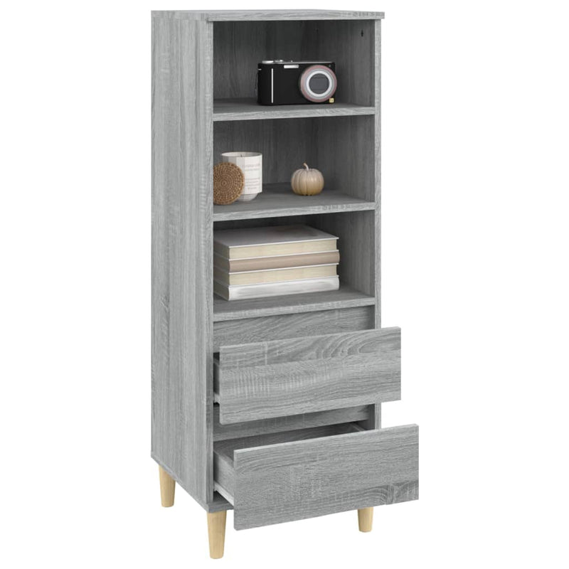 Highboard Grau Sonoma 40x36x110 cm Holzwerkstoff