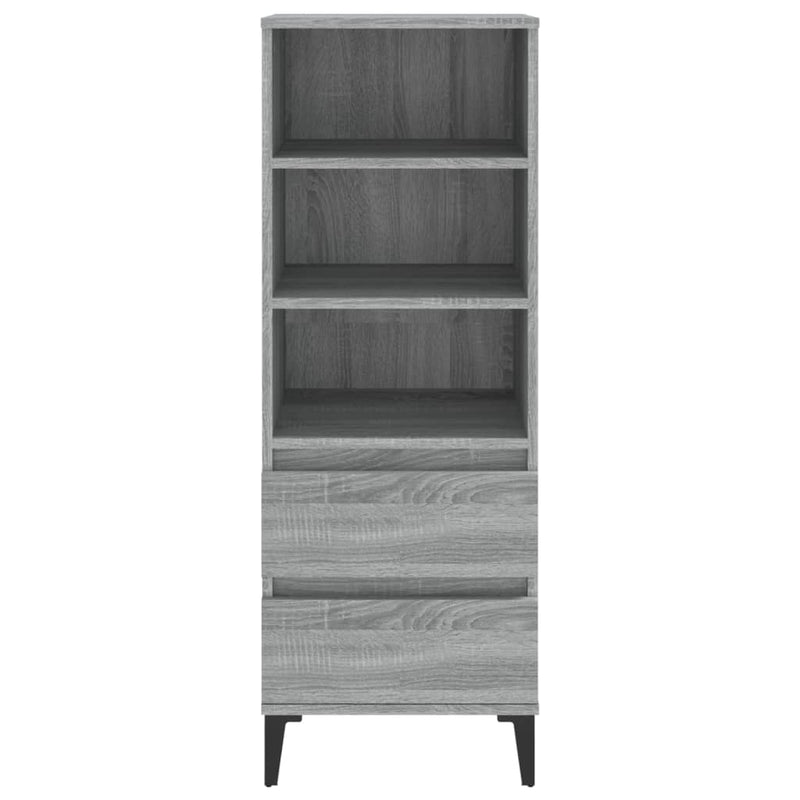 Highboard Grau Sonoma 40x36x110 cm Holzwerkstoff