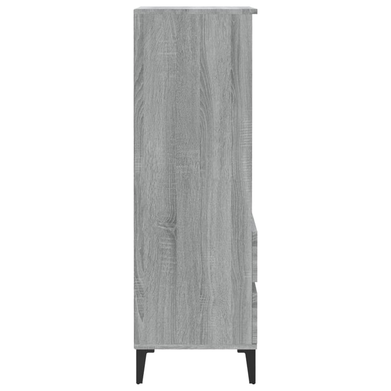 Highboard Grau Sonoma 40x36x110 cm Holzwerkstoff