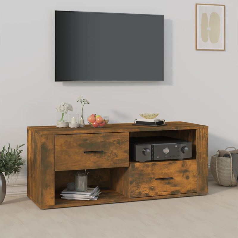 TV-Schrank Räuchereiche 100x35x40 cm Holzwerkstoff