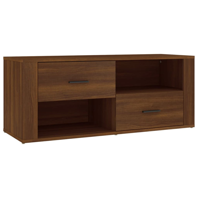 TV-Schrank Braun Eichen-Optik 100x35x40 cm Holzwerkstoff