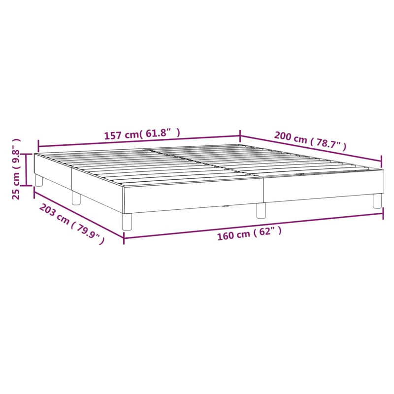 Boxspringbett Weiß 160x200 cm Kunstleder