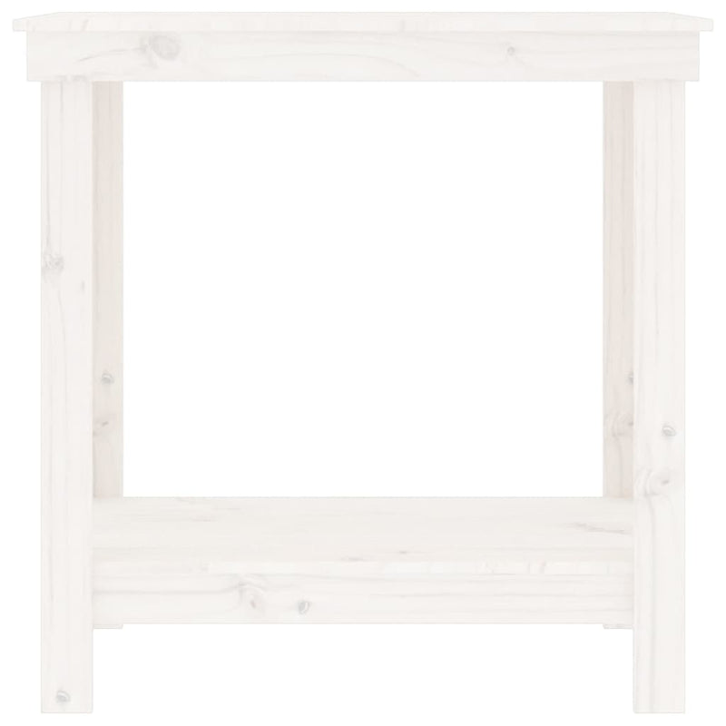 Werkbank Weiß 80x50x80 cm Massivholz Kiefer