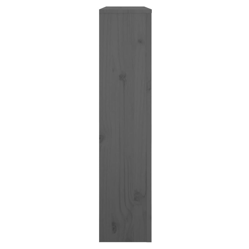 Heizkörperverkleidung Grau 79,5x19x84 cm Massivholz Kiefer