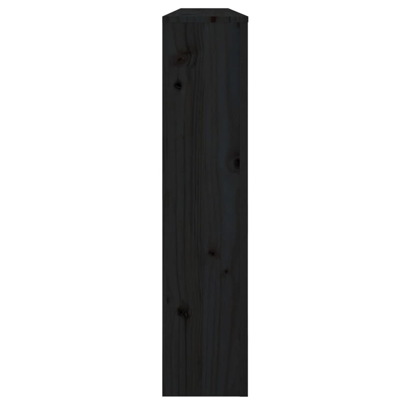 Heizkörperverkleidung Schwarz 169x19x84 cm Massivholz Kiefer