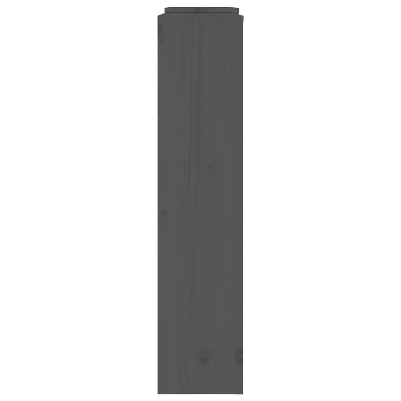 Heizkörperverkleidung Grau 210x21x85 cm Massivholz Kiefer