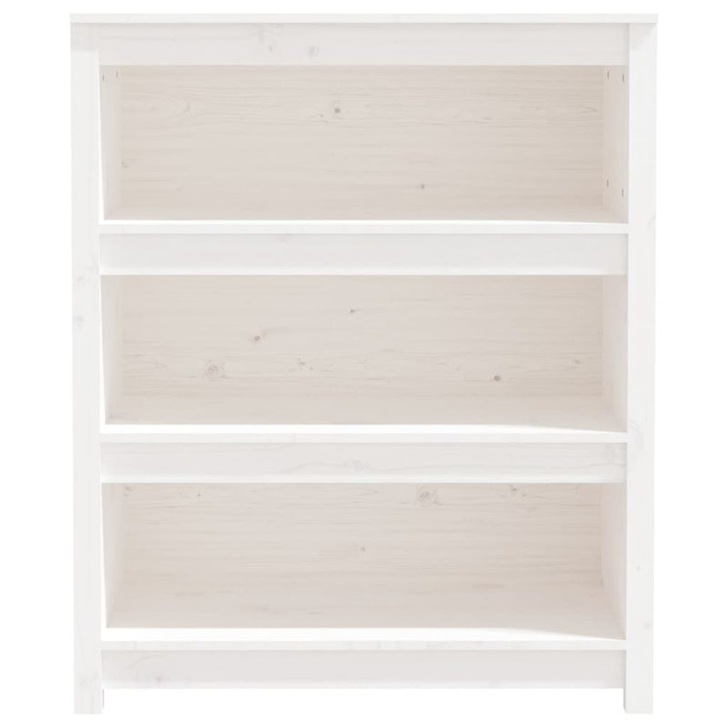 Bücherregal Weiß 80x35x97 cm Massivholz Kiefer