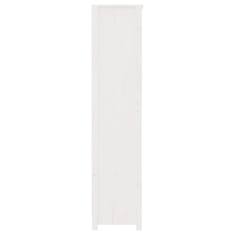 Bücherregal Weiß 80x35x154 cm Massivholz Kiefer