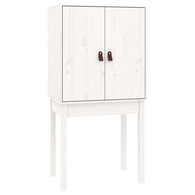 Highboard Weiß 60x40x120 cm Massivholz Kiefer