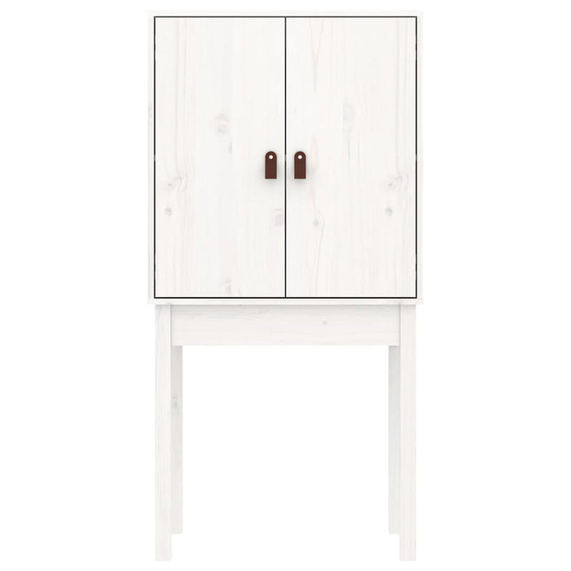 Highboard Weiß 60x40x120 cm Massivholz Kiefer