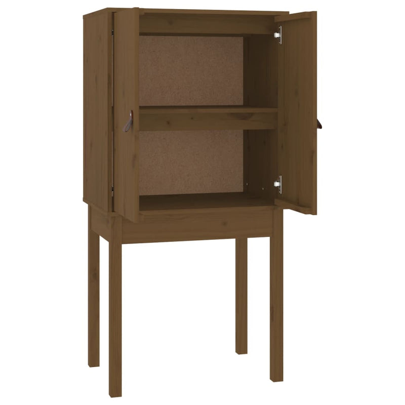 Highboard Honigbraun 60x40x120 cm Massivholz Kiefer