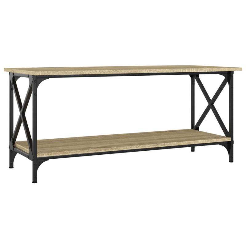 Couchtisch Sonoma Eiche 100x45x45 cm Holzwerkstoff und Eisen